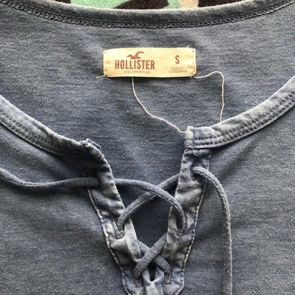 LIGHT BLUE HOLLISTER TOP - Picture 3 of 4